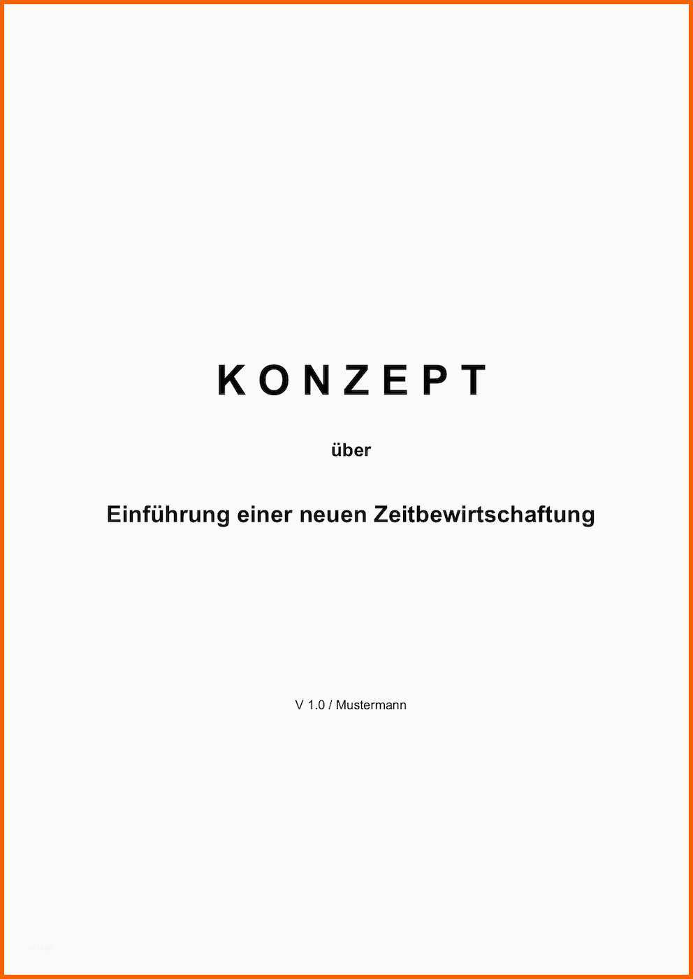 Wunderbar Konzept Vorlage Im Word format