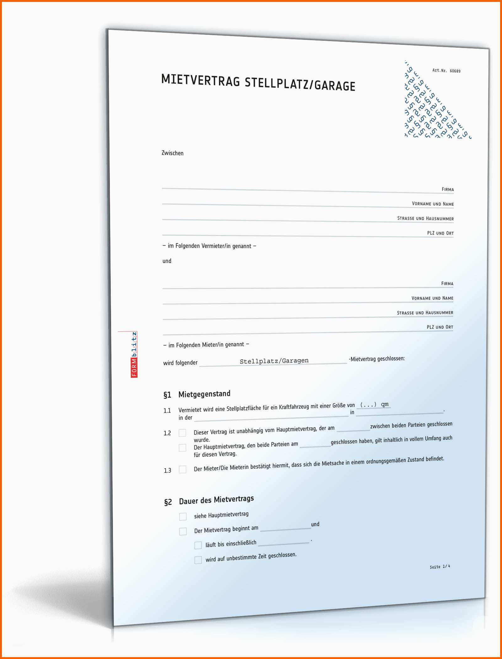 Wunderbar Mietvertrag Stellplatz Rechtssicheres Muster Zum Download