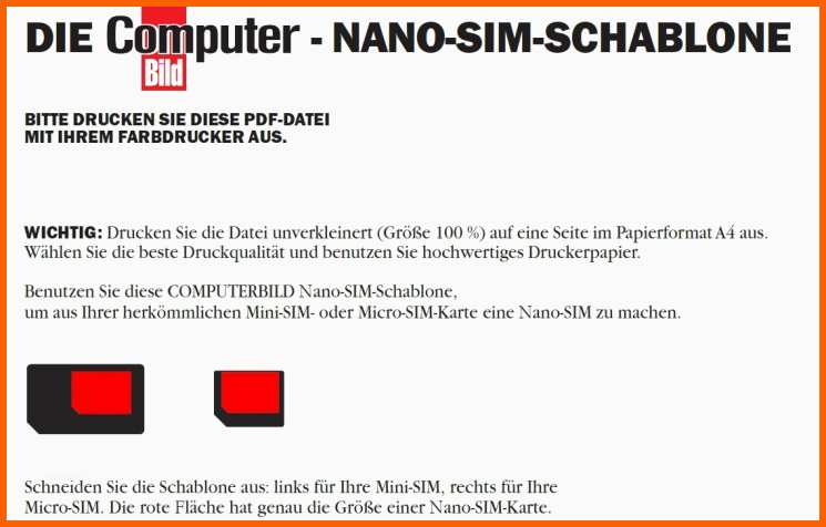 Wunderbar Nano Sim Schablone Pdf Vorlage Downloads Digital