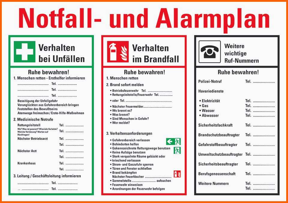37 Großartig Notfallplan Vorlage | Kostenlos Vorlagen