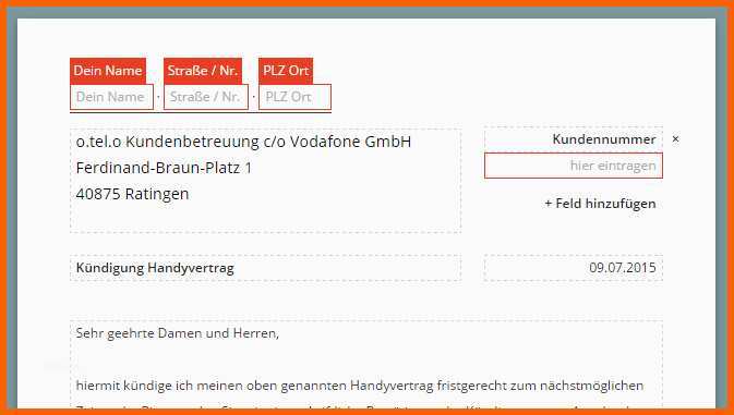 Wunderbar Otelo Kündigung Vorlage Download Chip