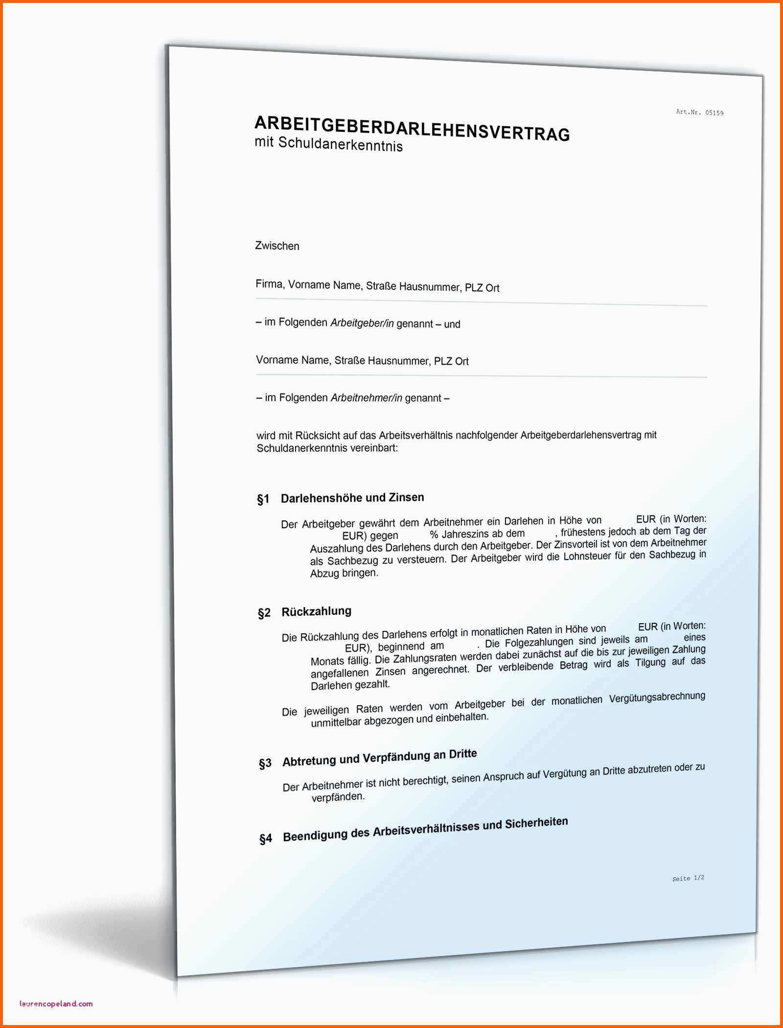 Wunderbar Privater Darlehensvertrag Vorlage Neues Care Energy