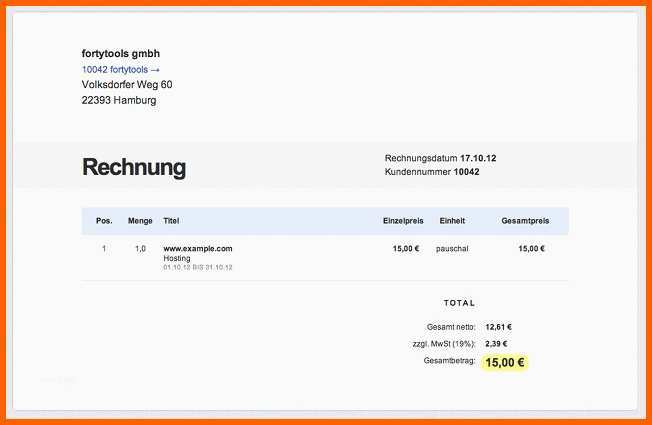 Wunderbar Rechnung Kleingewerbe Vorlage Angenehm 6 Einfache Rechnung