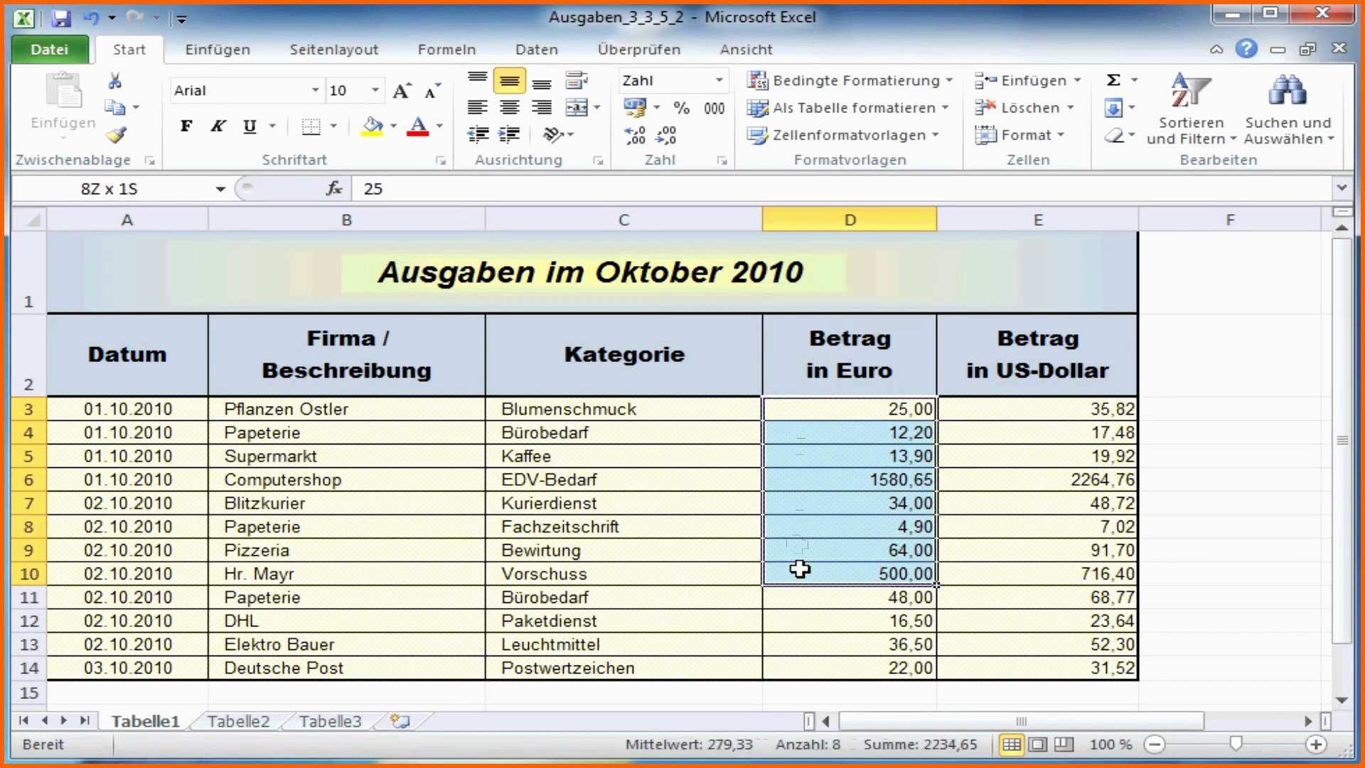 Wunderbar Rechnungsformular Excel