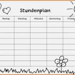 Wunderbar Stundenplan Vorlage Grundschule Erstaunlich Arbeitsblatt