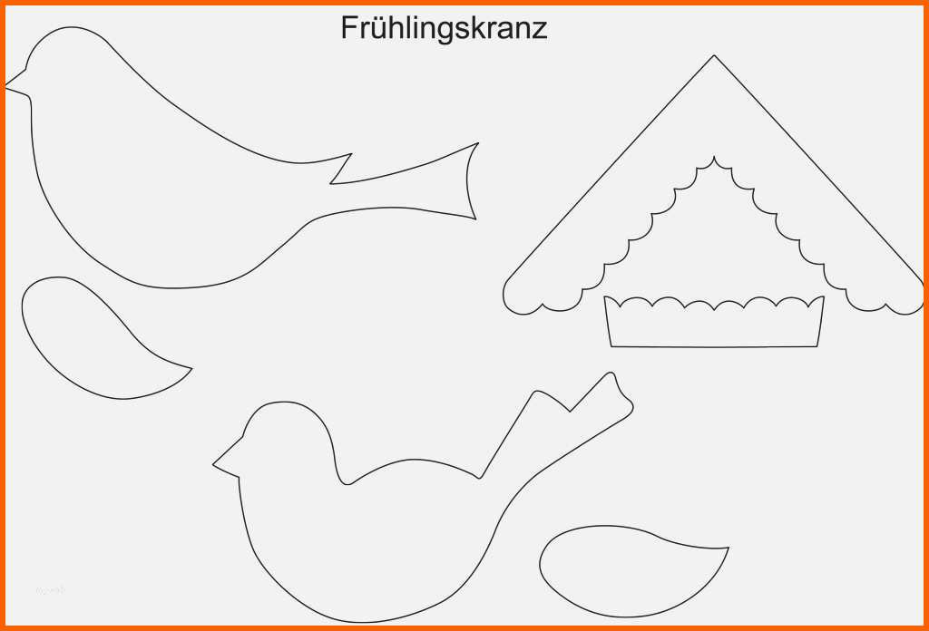Wunderbar Vorlage Vögel Fenster Best Türkranz Basteln Basteln