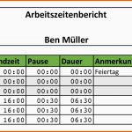 Wunderschönen 11 Arbeitszeit Excel Vorlage