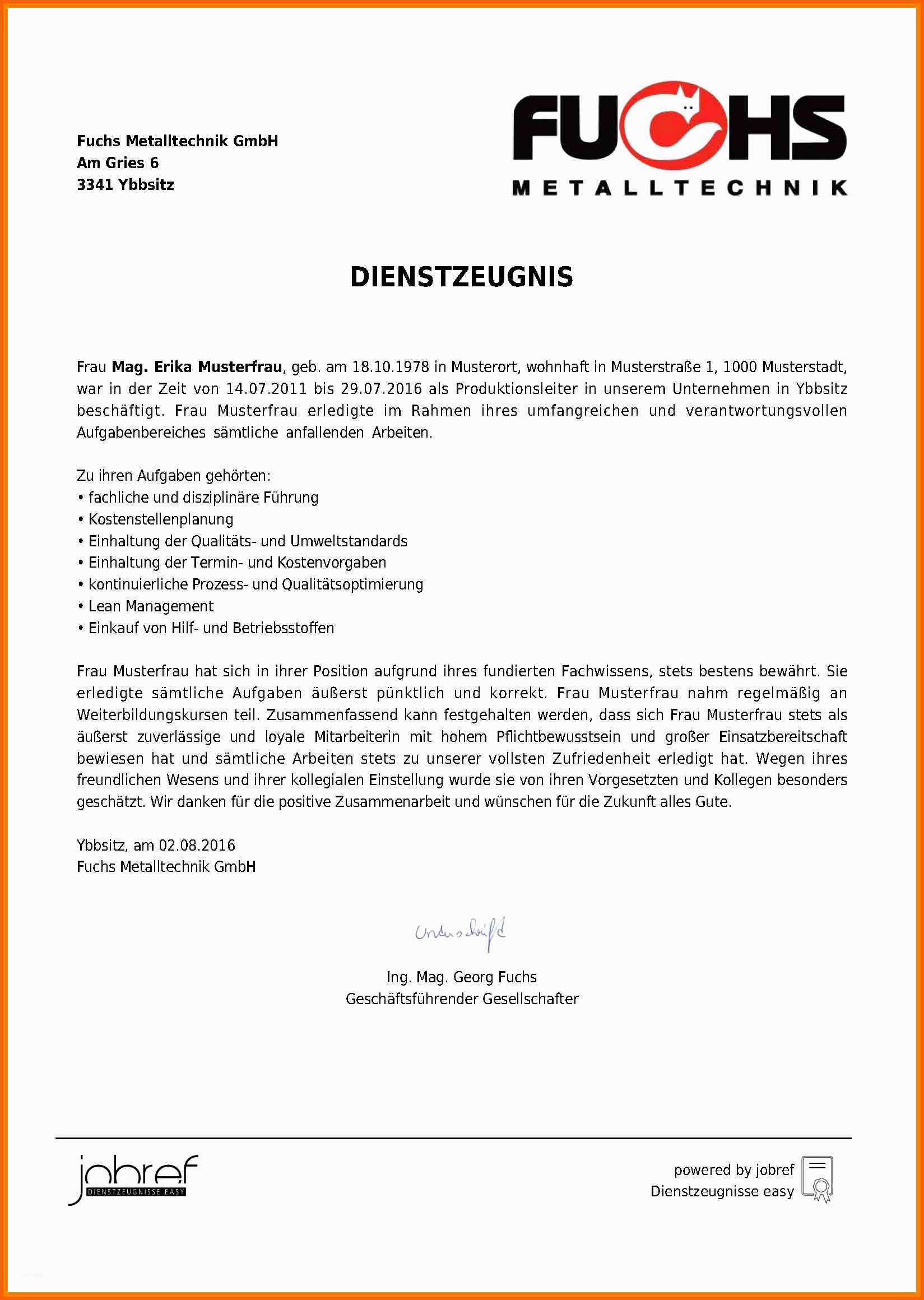 Wunderschönen 13 Arbeitszeugnis Aufbau Muster