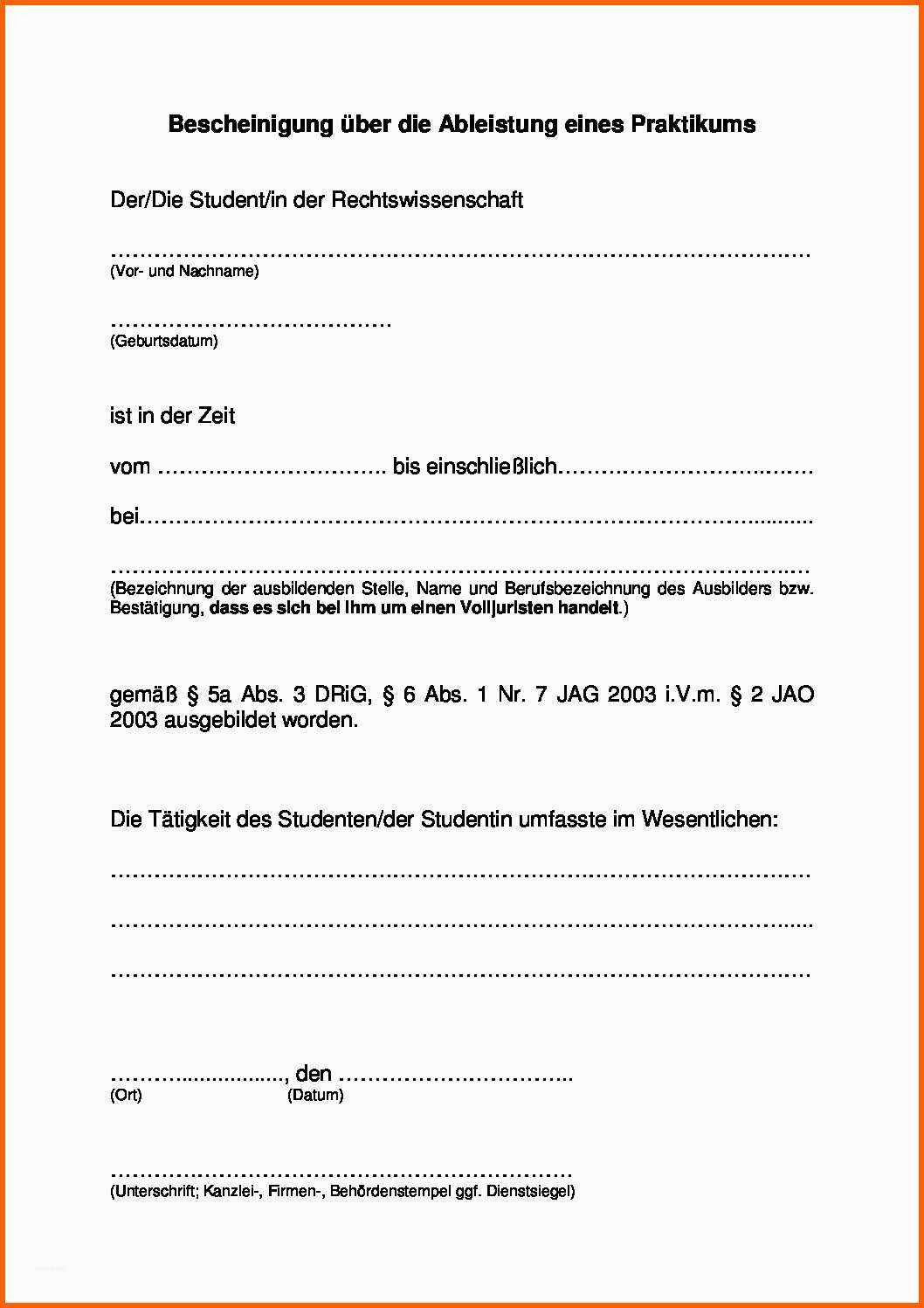 Wunderschönen 16 Praktikumszeugnis Praktikumsbescheinigung Vorlage