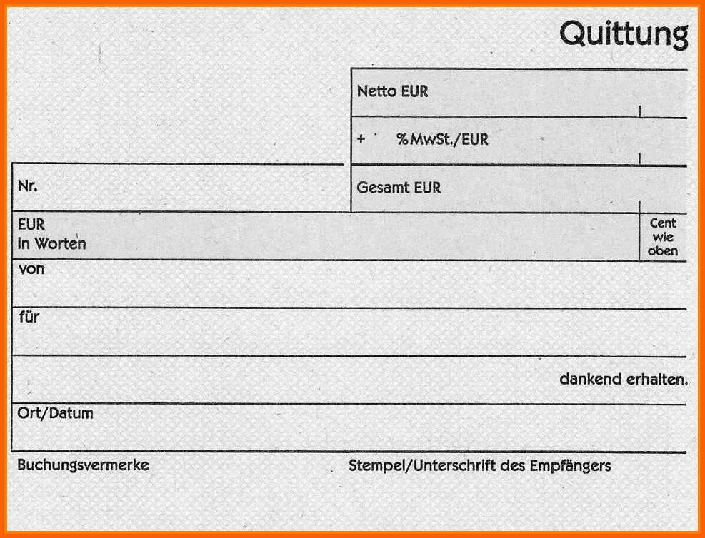 Wunderschönen 17 Quittung Privatverkauf Vorlage