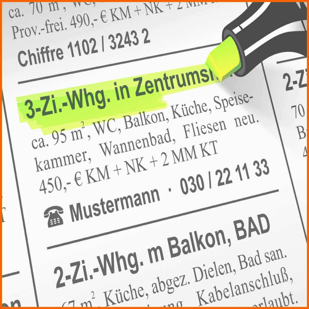 Wunderschönen 17 Vorlage Wohnungsanzeige