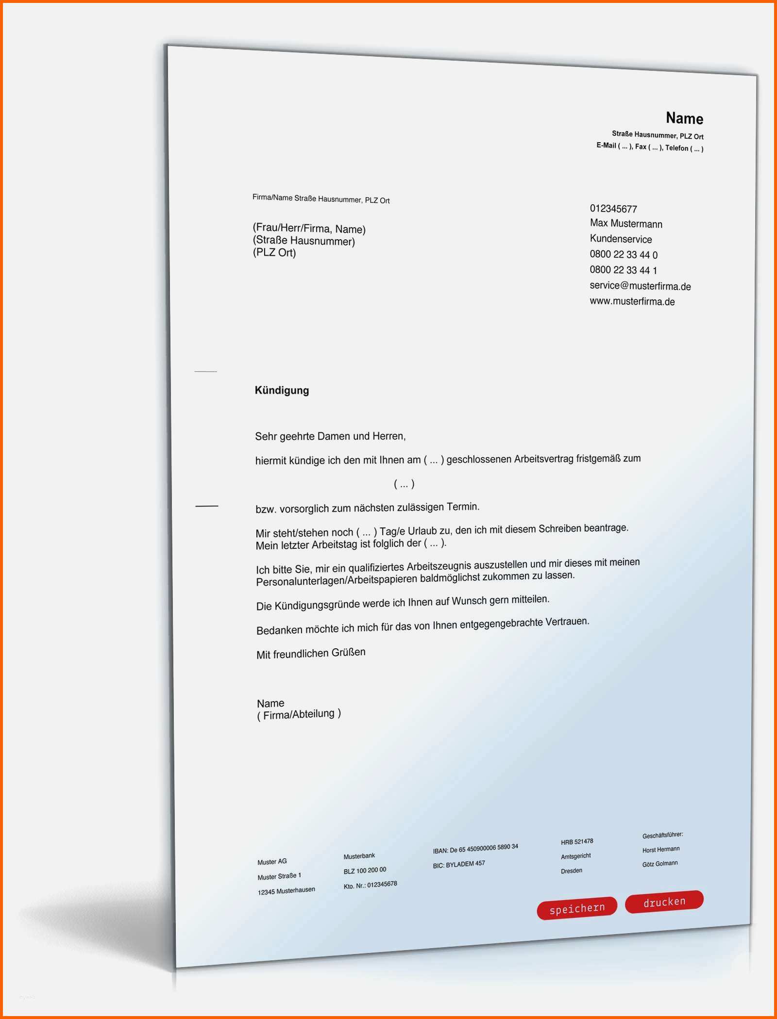 Wunderschönen 18 Kündigung Minijob Vorlage Pdf