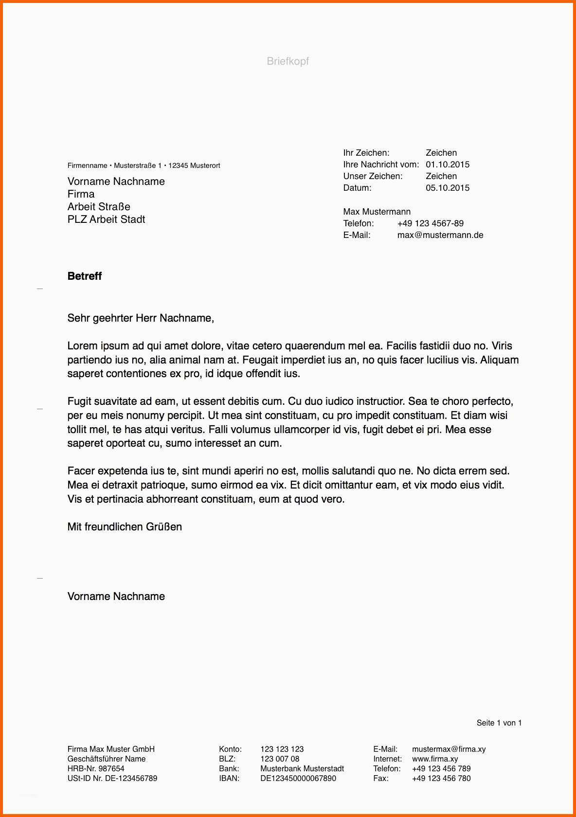 Wunderschönen 20 Bestellung Musterbrief Vorlage