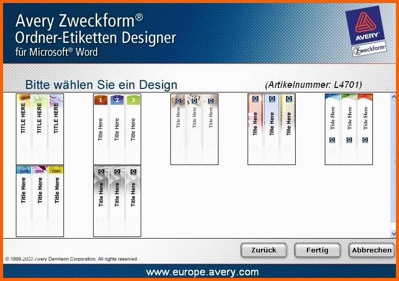 Wunderschönen Avery Zweckform Etiketten Drucken software Download