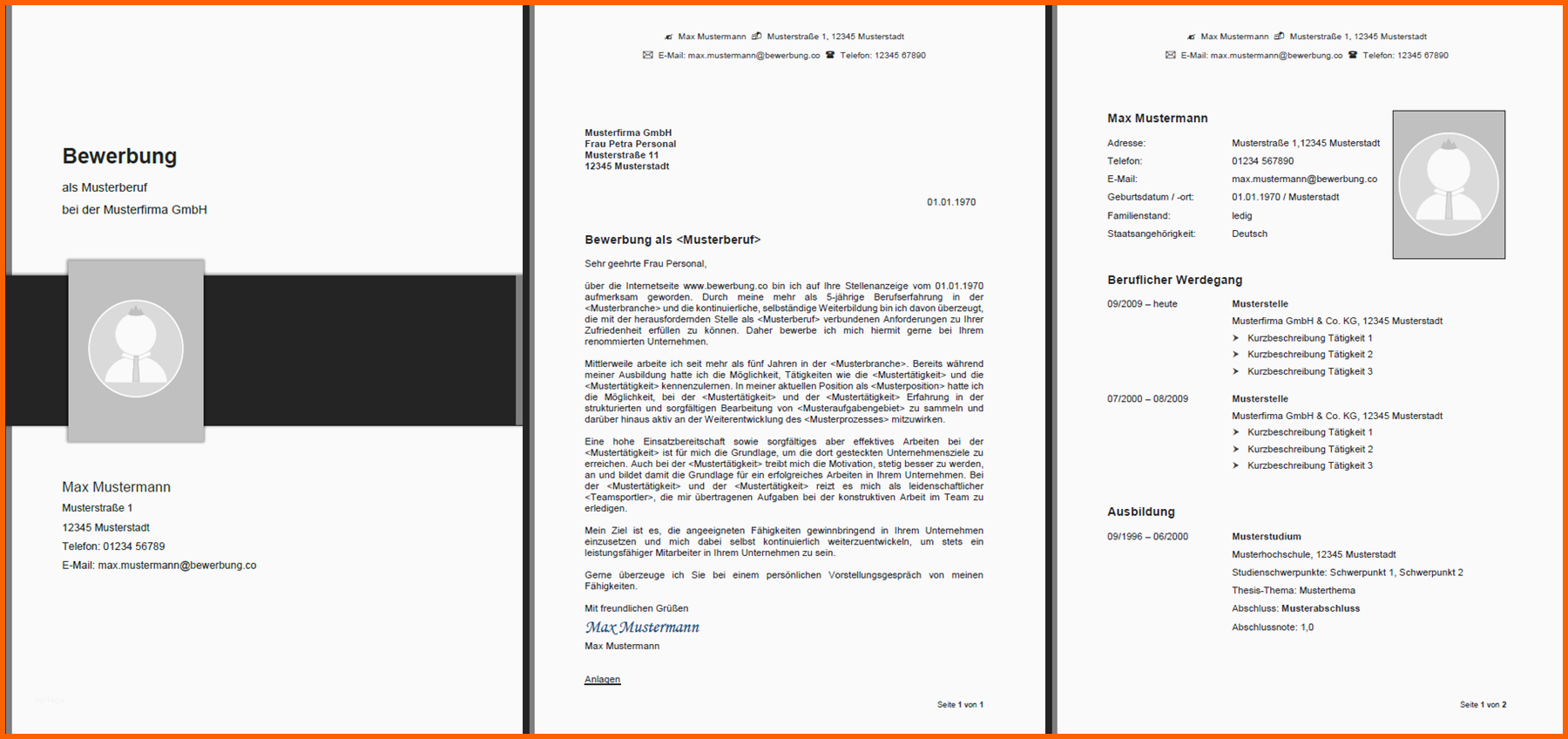 Wunderschönen Bewerbung Muster & Vorlagen Kostenlos Herunterladen