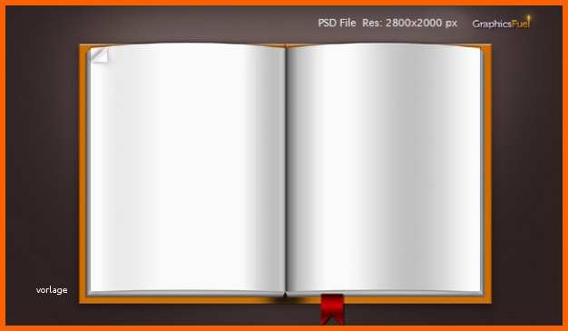 Wunderschönen Download Leeres Buch Vorlage Psd Datei & Symbole