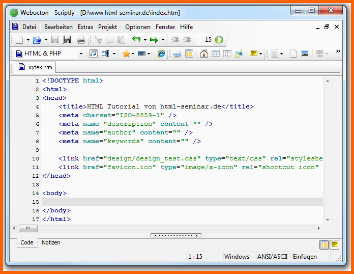 Wunderschönen Editor Scriptly Von Webocton Werkzeug Zum HTML Lernen