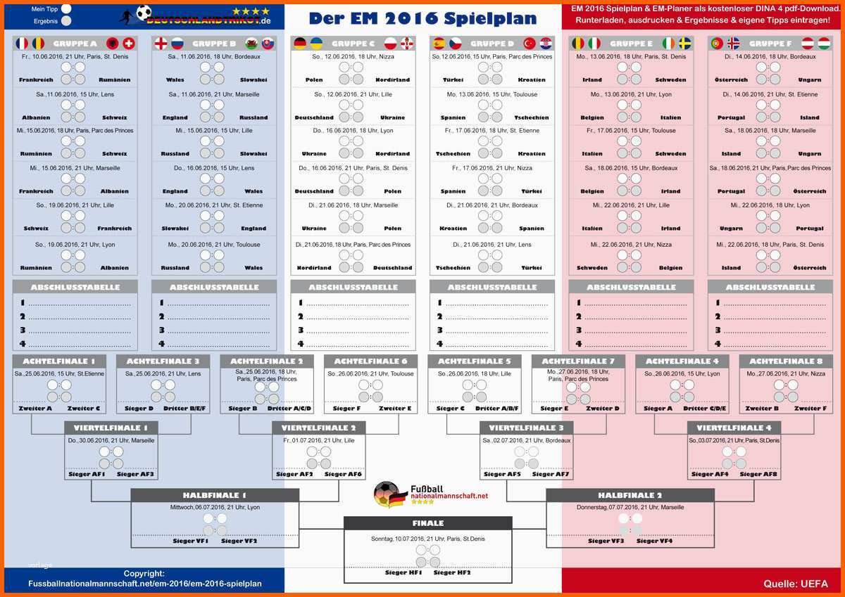 Wunderschönen Em 2016 Spielplan