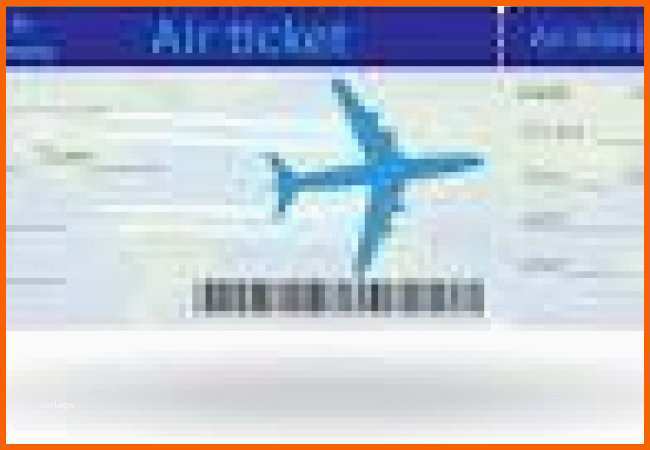 Wunderschönen Flugticket Vorlage Download Papacfo