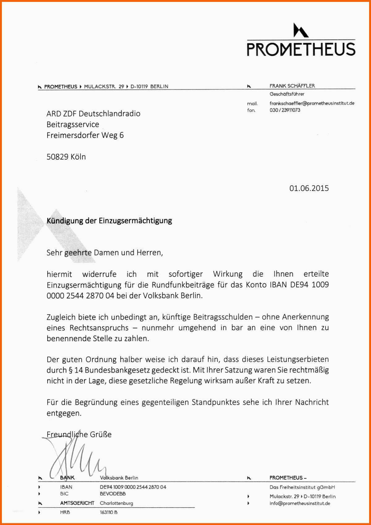 Wunderschönen Gez Kündigen Vorlage Cool Musterschreiben Zur Barzahlung