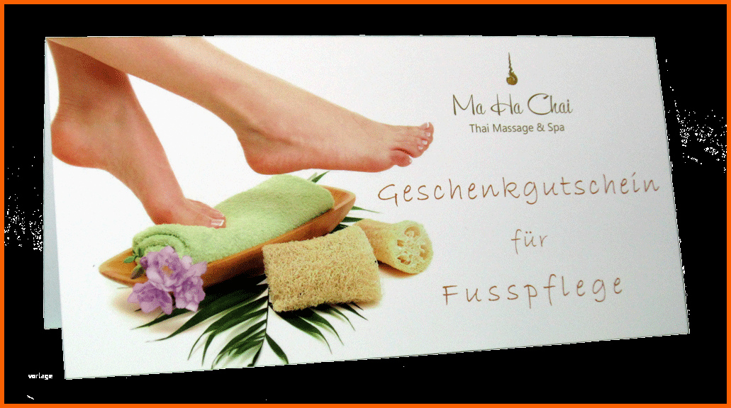 Wunderschönen Gutschein Fusspflege 60 Min Ma Ha Chai Spa Shop