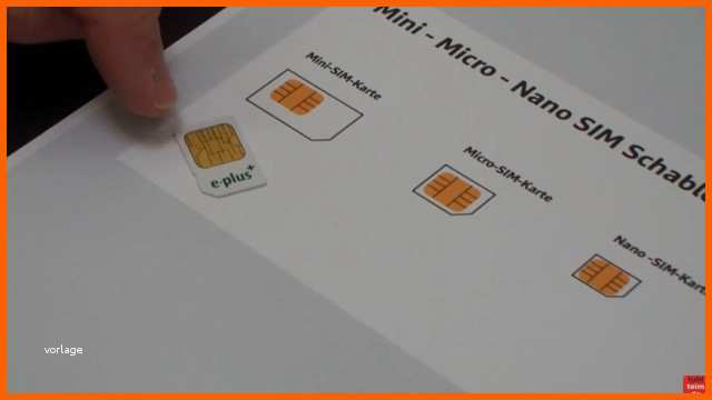 handy sim karte zu micro nano zuschneiden