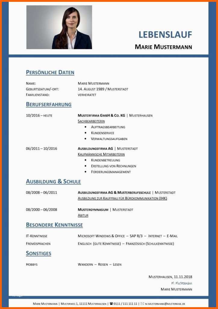 Wunderschönen Komplett Word Vorlage Lebenslauf Führungskraft