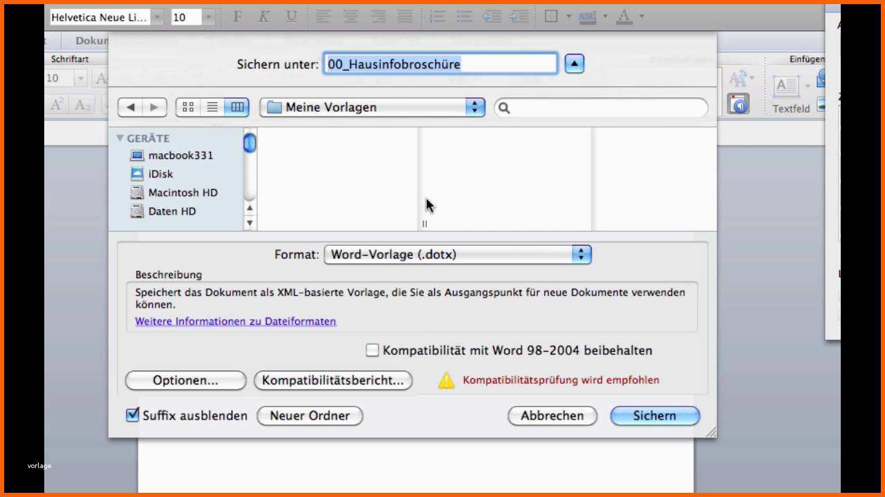 Wunderschönen Kurs Microsoft Word 2011 Mac 083 formatvorlagen Vorlage
