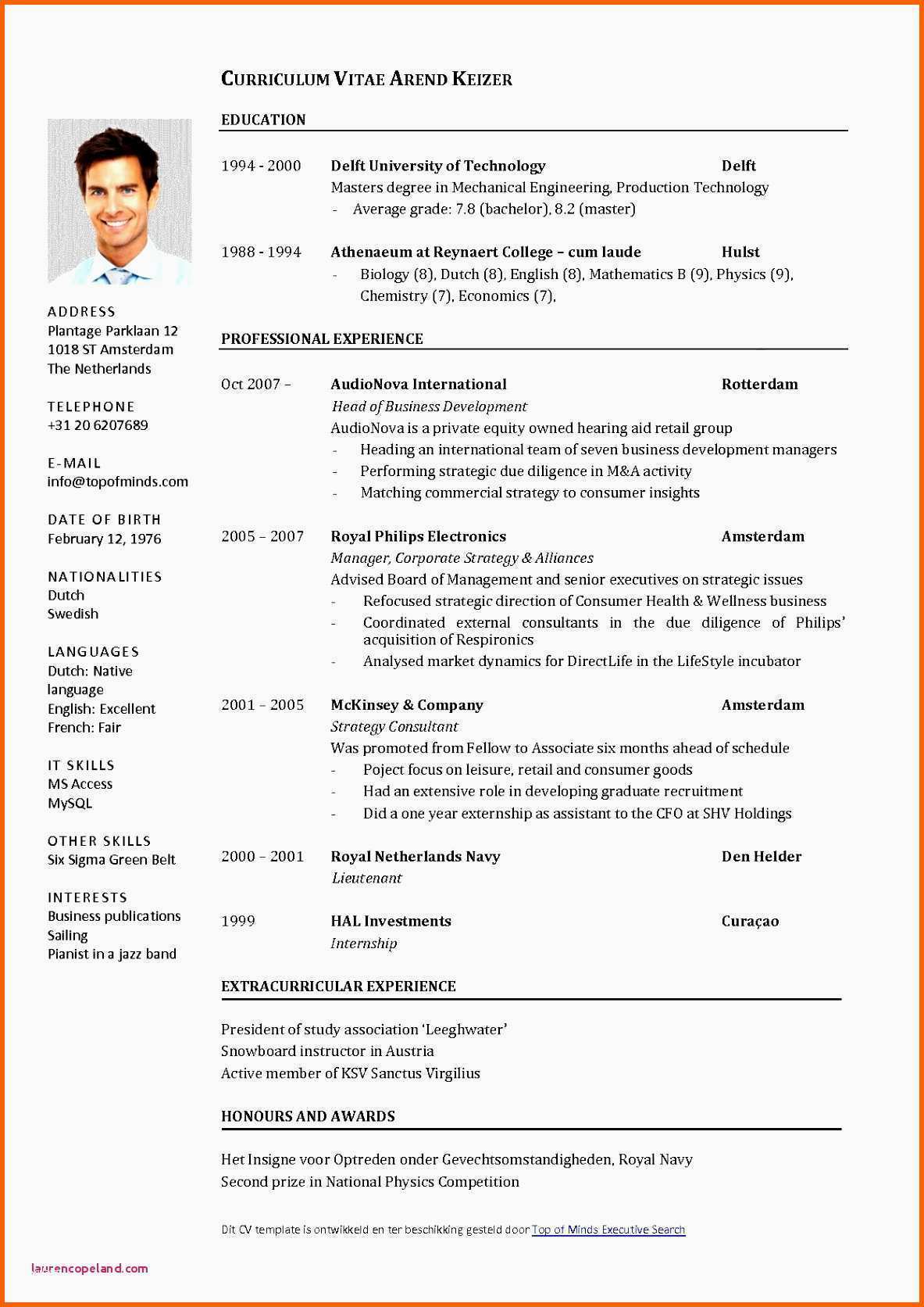 Wunderschönen Lebenslauf Word Vorlage Beispiel Lebenslauf Word Doc