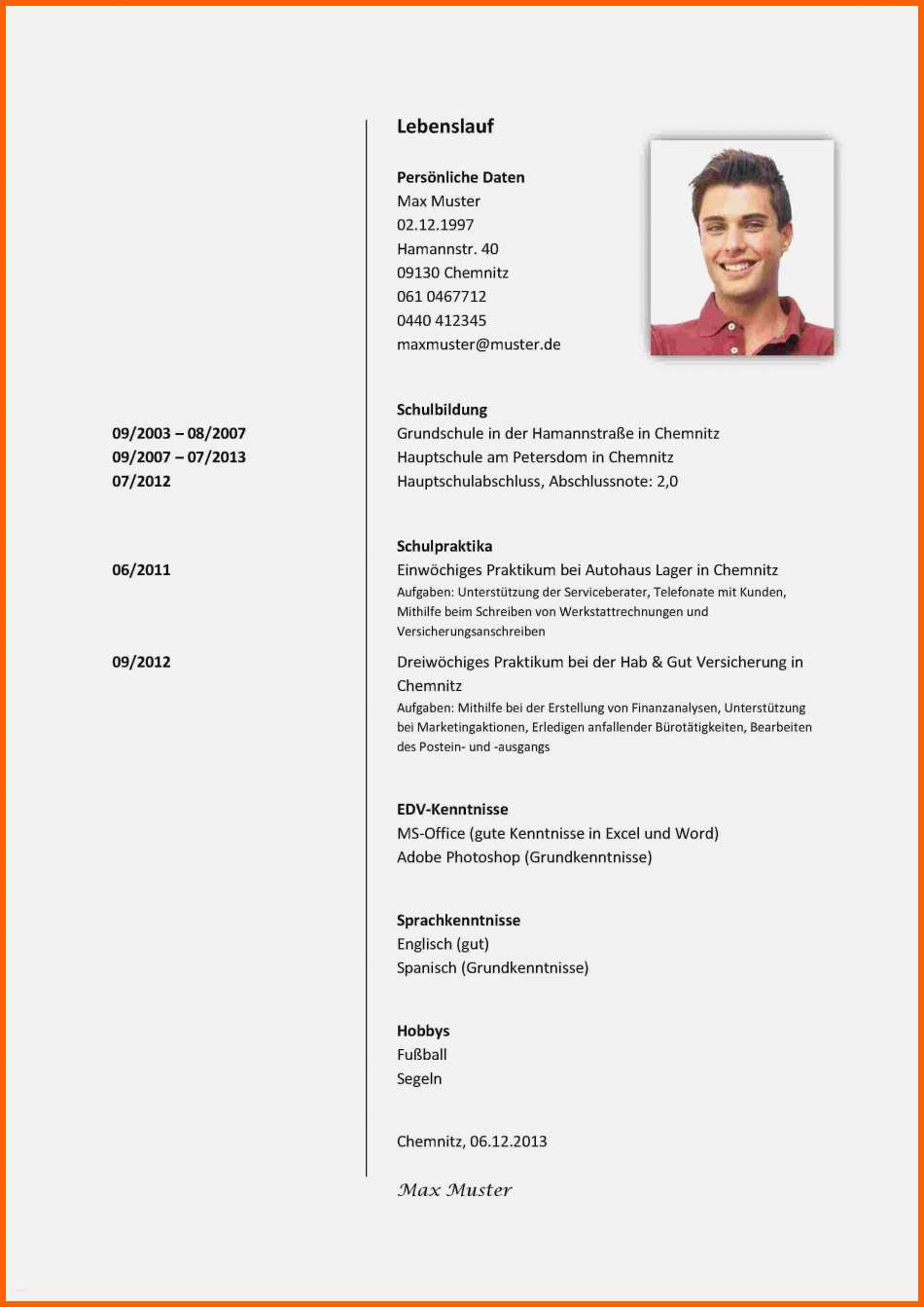 Wunderschönen Oben Tabellarischer Lebenslauf Download Gratis Word