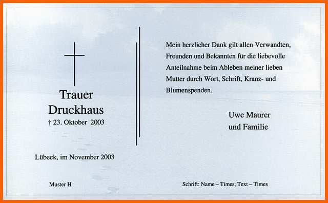Wunderschönen Trauerkarten Trauerbriefe Dankeskarten